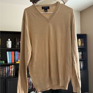 Brooks Brothers Silk Blend V-Neck Sweater -Size Large